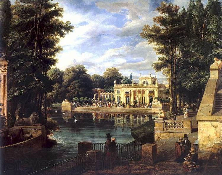 Marcin Zaleski View of the Royal Baths Palace in summer. Norge oil painting art